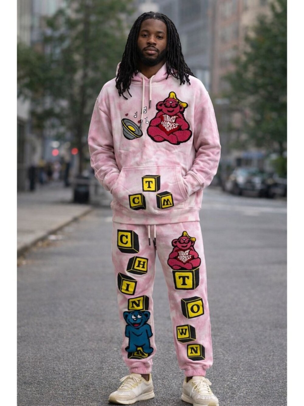 Chinatown Market Be Mine Hoodie Jogger Set Pink M